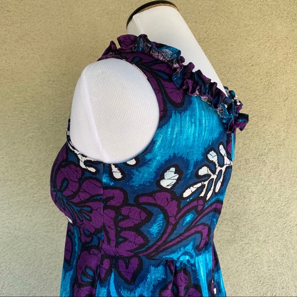 🌺 Vintage Hawaiian Barkcloth Muumuu Dress 🌺 - Picture 7 of 14